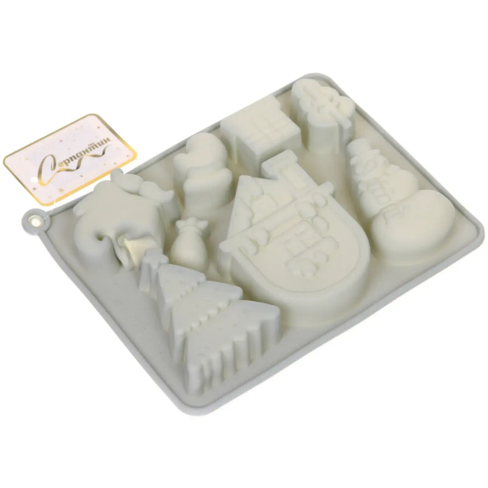 Форма силиконовая «Новогодний микс» 17,5*14*2,5см