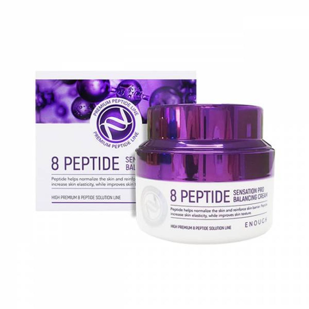 Крем для лица восстанавливающий с пептидами ENOUGH 8 Peptide Sensation Pro Balancing Cream 50 мл
