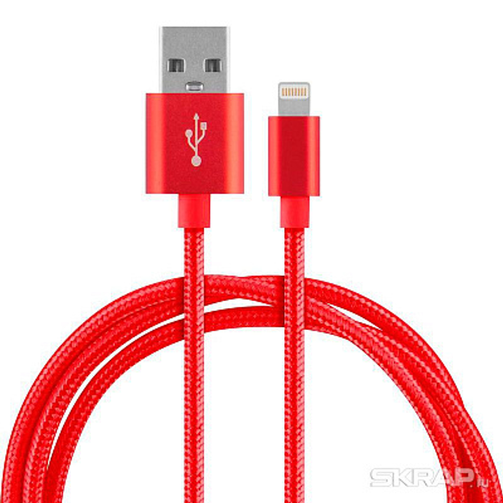 Кабель Energy ET-26 USB/Lightning, (для продукции Apple) красный