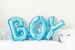 Шар (28"/71см) Фигура, Надпись "Boy", Голубой
