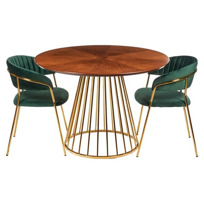 Стол Liverpool 110см, золотистые ножки