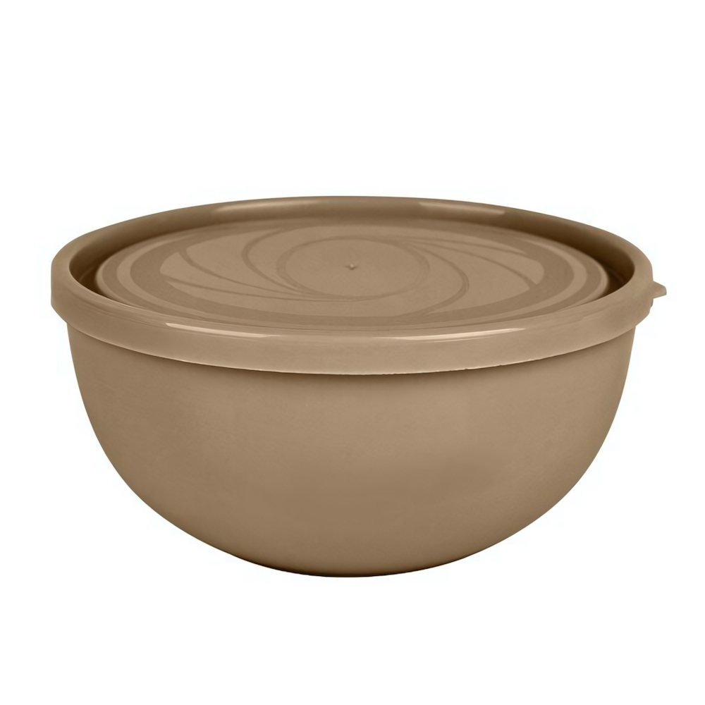 Салатник Plast Team Galaxy с крышкой 0,55л 134х131х70 мм шоколадный мокко