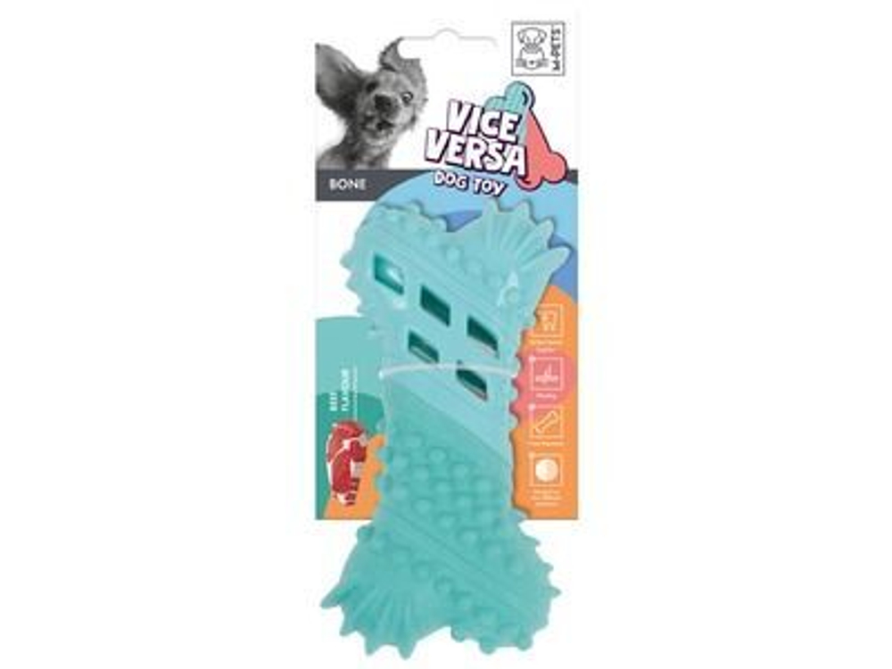 M-PETS Косточка для собаки с запахом говядины для лакомств Вайс Верса, 4.22x8.51x15.88 см
