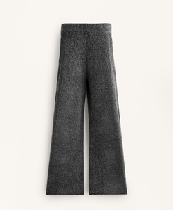 OYSHO Брюки клеш из вязаного трикотажа, черный