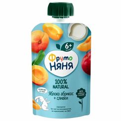 FRUTONANNY. 90 qr. Püre. Alma, ərik, qaymaq (6+ ay) (1x12)