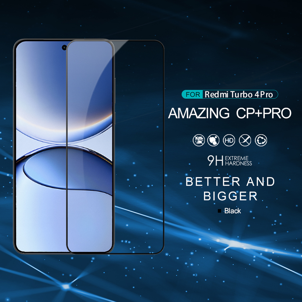 Защитное закаленное стекло от Nillkin для Xiaomi Redmi Turbo 4 Pro, серия CP+PRO Anti-Explosion Glass Screen Protector