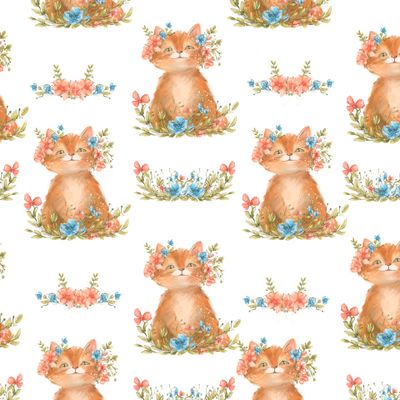 Рыжий кот на белом фоне