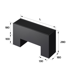 Конвектор напольный Royal Thermo STEP-180/180/700-3-N-BL-LG-BL