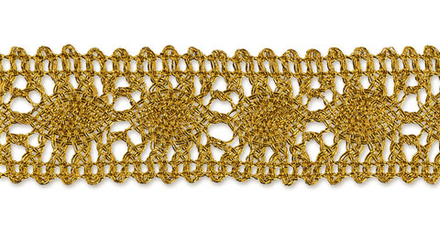 Тесьма металлизированная "Gamma", 26 мм, под золото