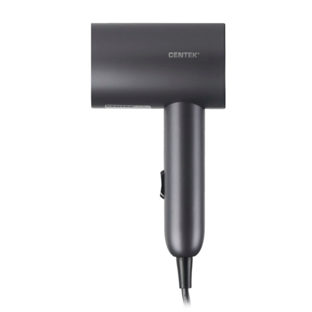 Фен Centek-2201 серый, 900Вт, 2 скорости, турмалин, ионизация, антистат.эффект, складная ручка