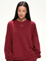 Костюм oversize в стиле спорт шик, бордовый