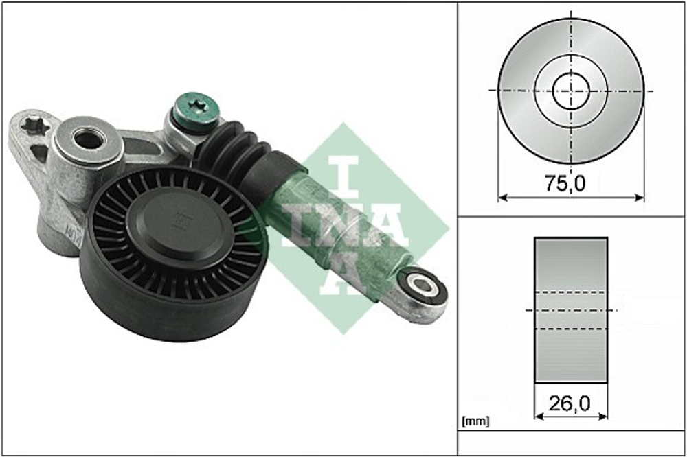 INA - 534009810-INA - Belt Tensioner, V-ribbed belt