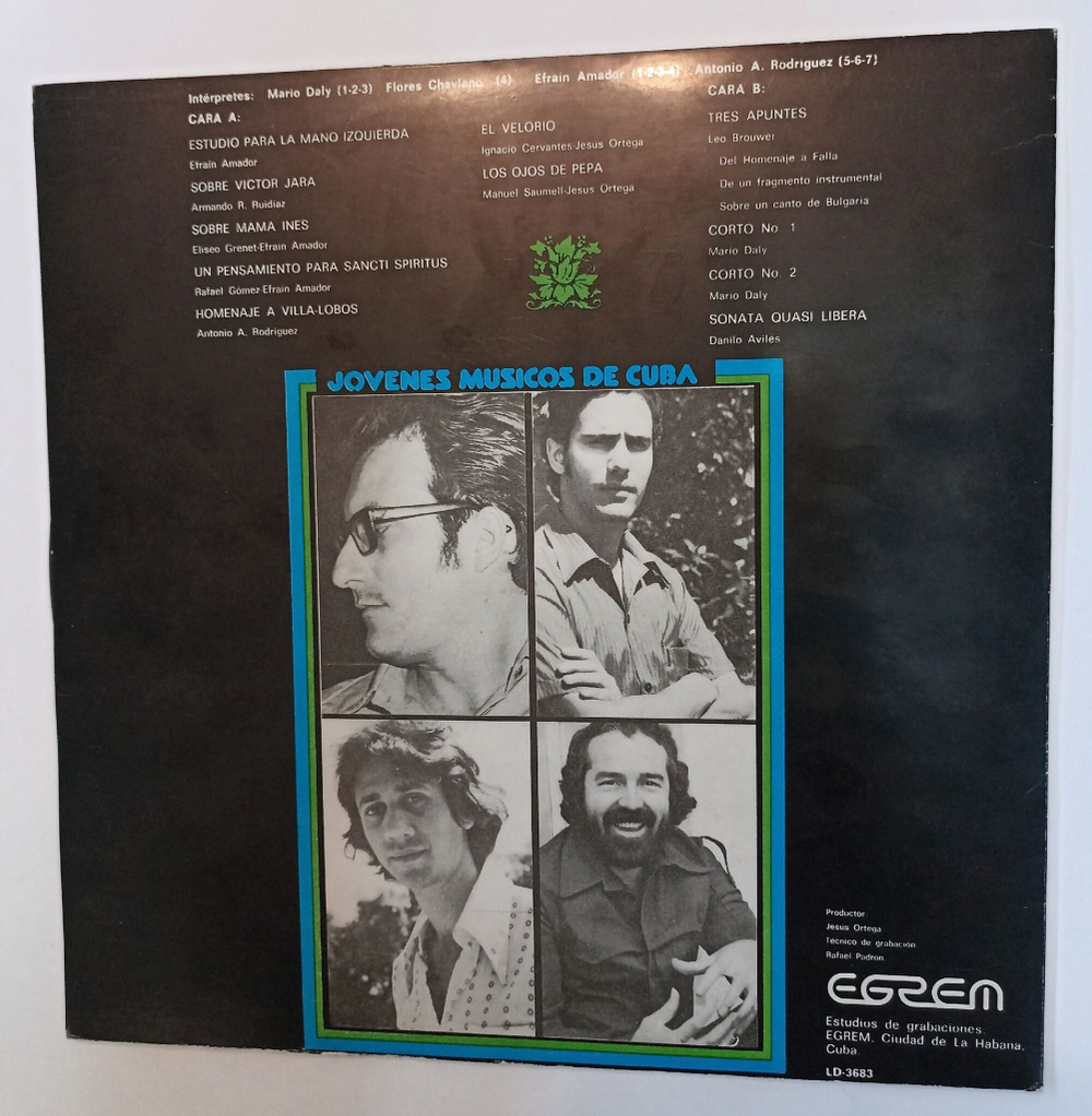 Винтажная виниловая пластинка LP Сборник Musica Para Guitarra 2 (Куба)