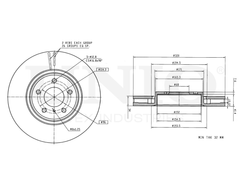 Диск тормозной передний UNIO BRD-20286