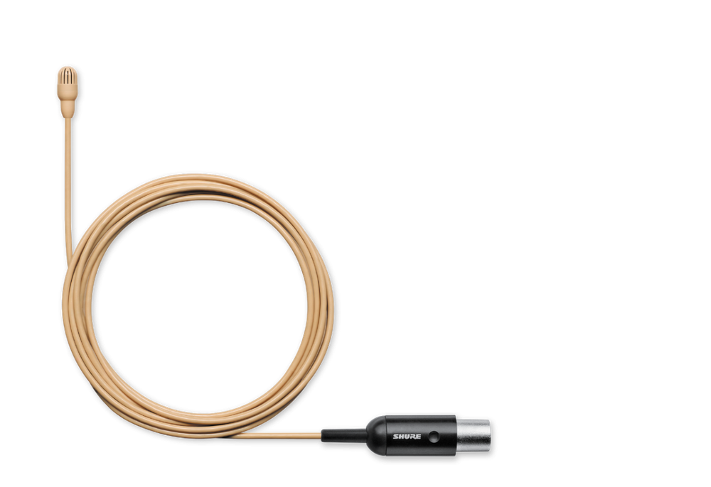 SHURE TL46T/O-MTQG Петличный всенаправленный мирофон TwinPlex, естественная передача звука, высокая чувствительность, кабель 1.6