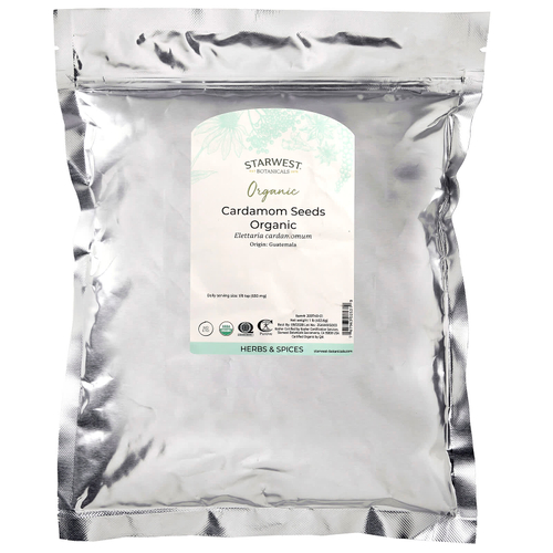 Starwest Botanicals, Натуральный цельный кардамон без шелухи, 1 фунт