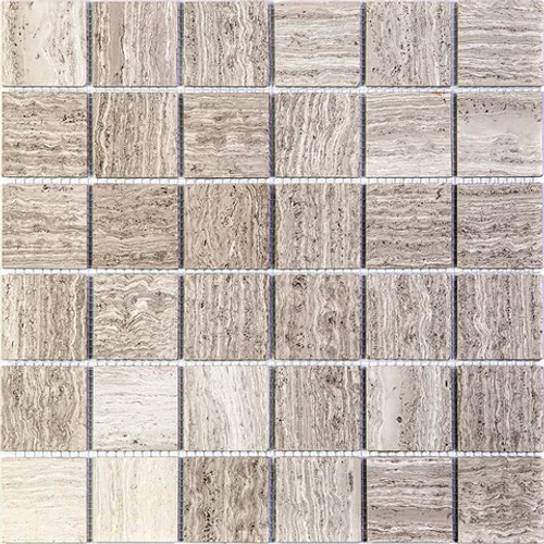 Ottawa POL мозаика Bonaparte из натурального камня серый светлый квадрат