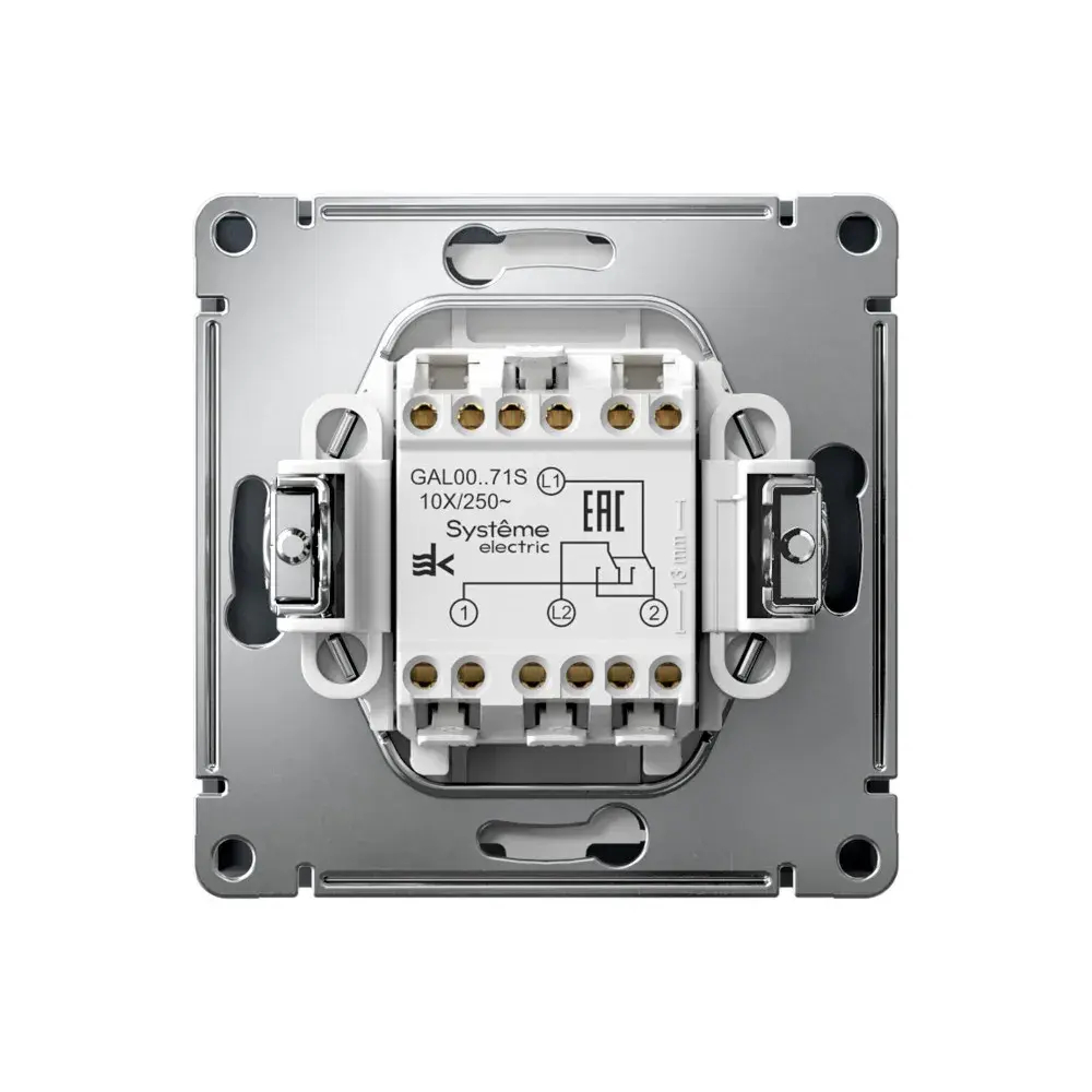 ARTGALLERY Перекрестный ПЕРЕКЛЮЧАТЕЛЬ, 10АХ, механизм, быстрозажим. клем., ГРИФЕЛЬ