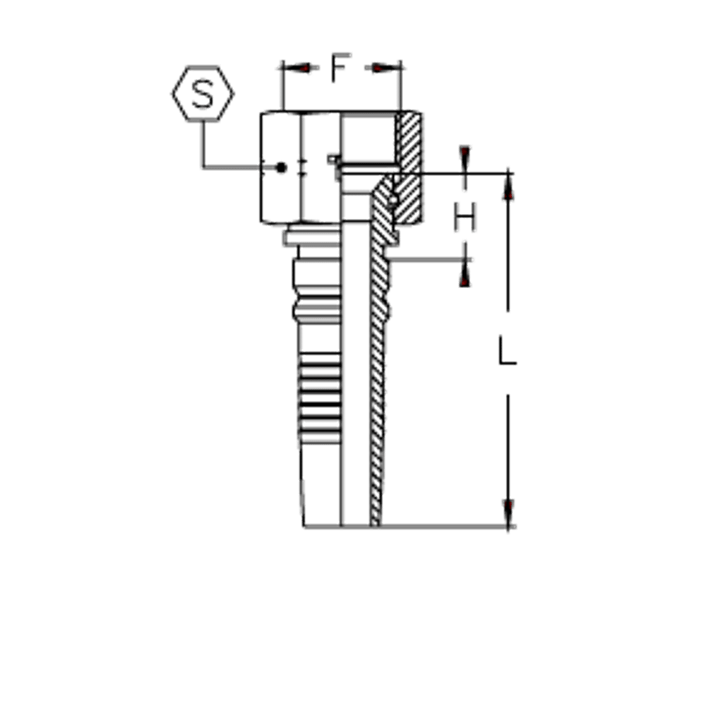 Фитинг DN 32 JIC (Г) 1.7/8 Interlock