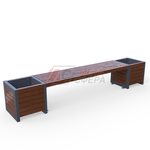 Лавка Бонжур с 2 цветочницами