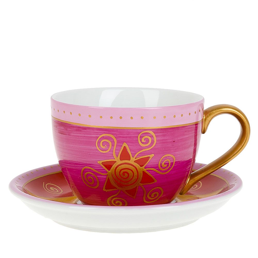 Чайный набор 2пр. "Садко" (1персона) v=220мл. (фарфор) (подарочная упаковка)