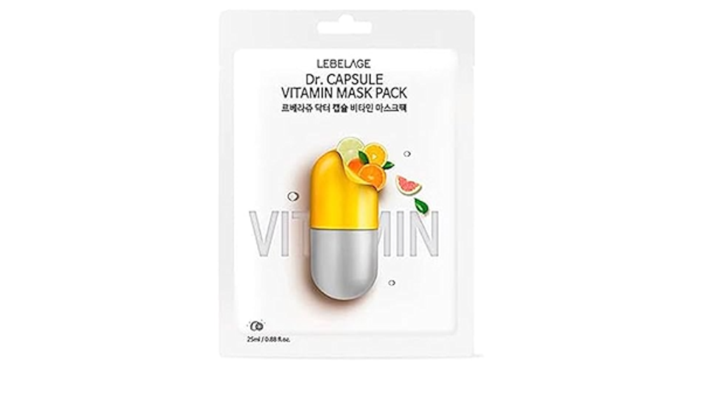 LEBELAGE - МАСКА ТКАНЕВАЯ ВИТАМИННАЯ DR. CAPSULE VITAMIN MASK PACK, 25 МЛ