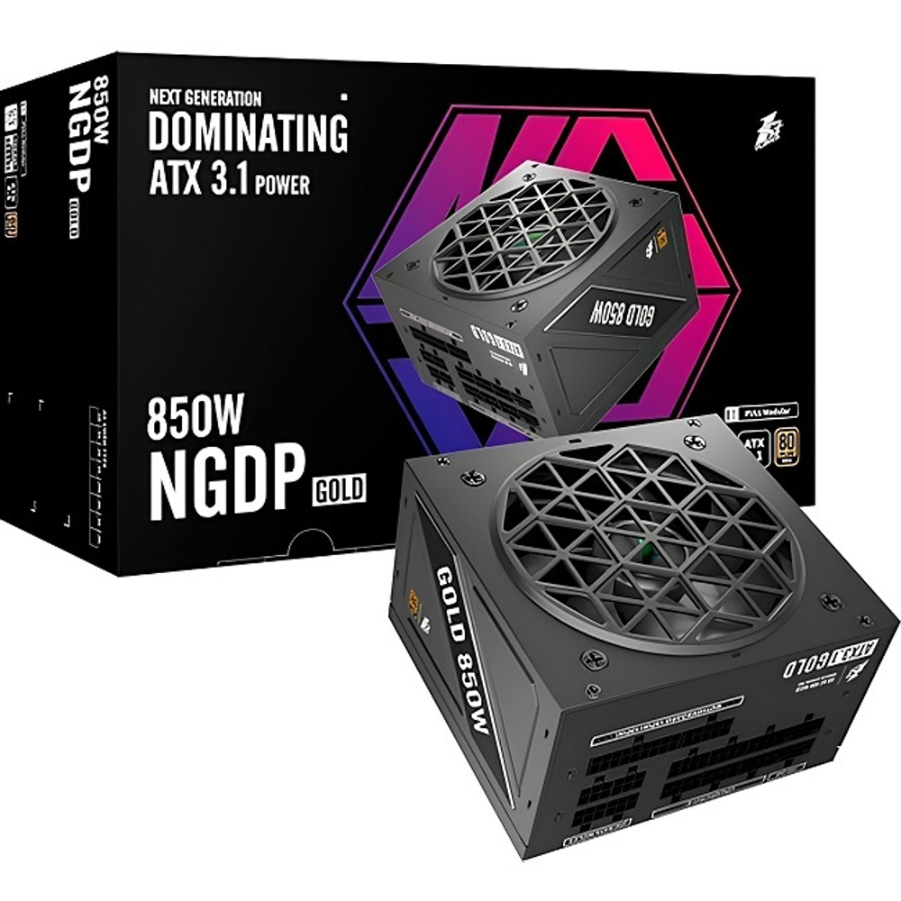 Блок питания 1STPLAYER NGDP 850W, модульный, PCIe 5.0, 80 PLUS Gold, Black (HA-850BA4)