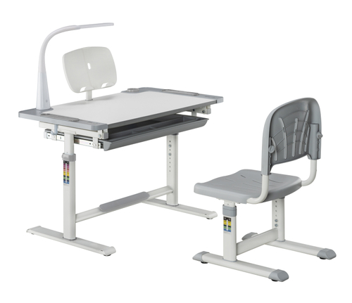 Комплект растущей детской мебели Cubby Lupin парта + стул + выдвижной ящик + подставка + лампа