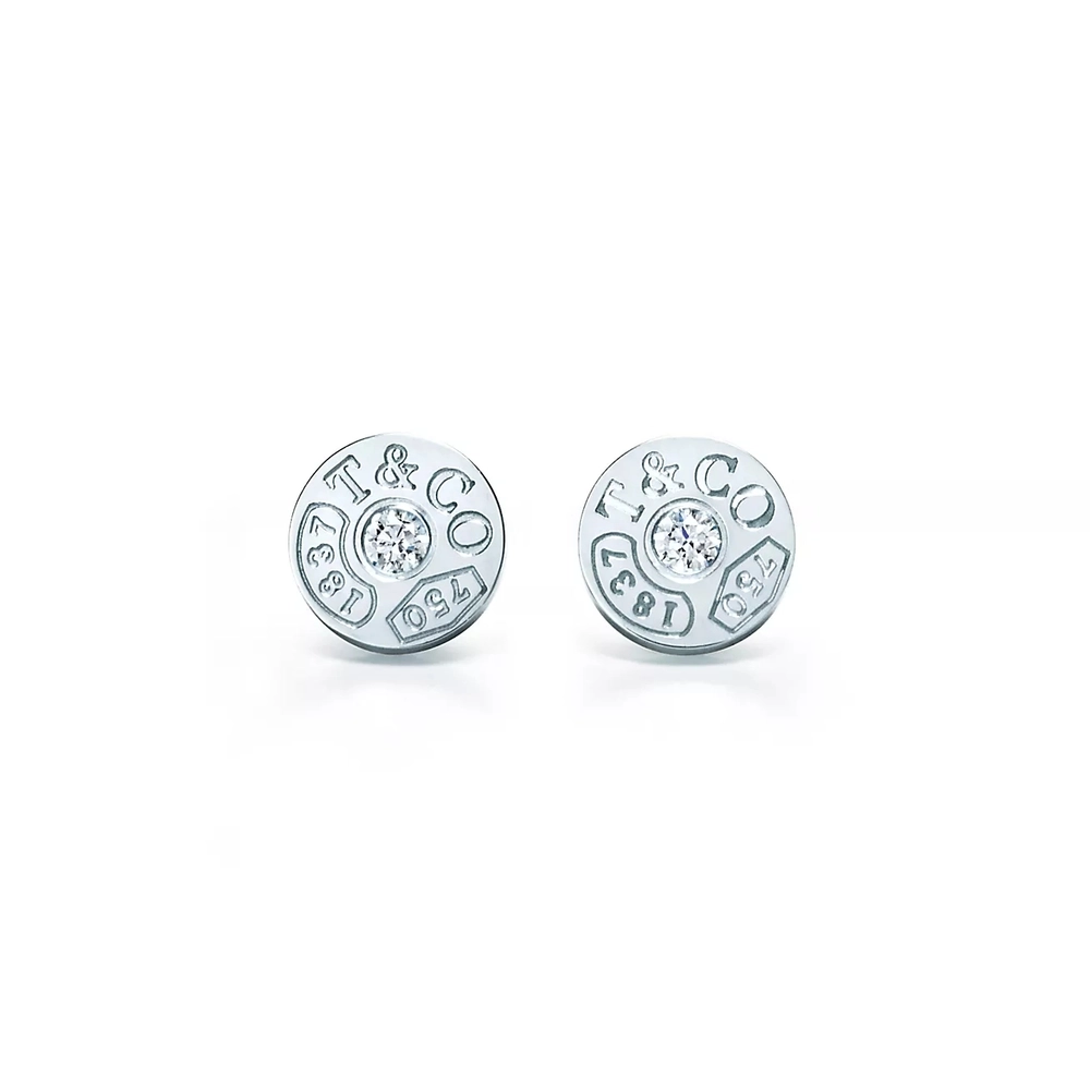 Серьги из белого золота с бриллиантами, Tiffany💠 1837