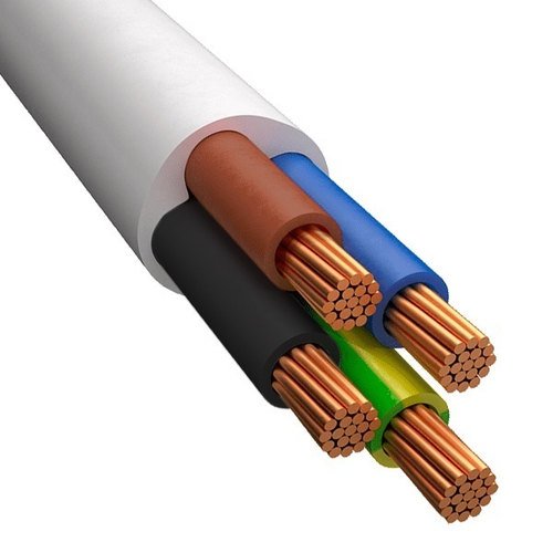 Провод соединительный ПВС 4х16 гибкий белый ГОСТ 7399 ККЗ KKZ40-00006964