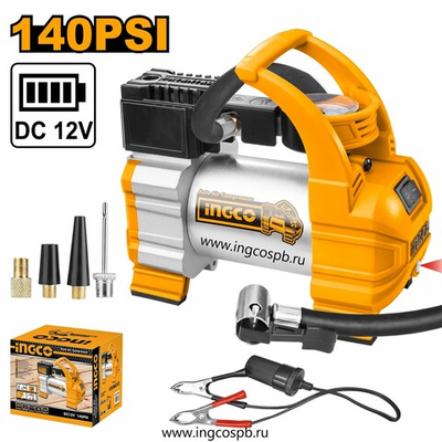 Автомобильный компрессор 12В, 10 бар. INGCO AAC1408