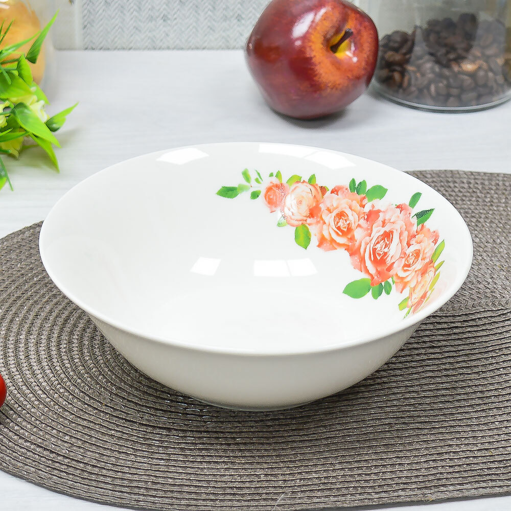 Салатник 970мл 20,5см Нежные розы (эконом) (84791)