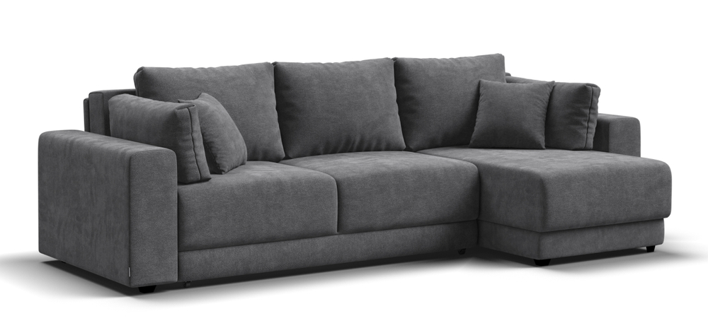 Угловой диван Босс Прайм ХЛ Шенилл Клауд графит
