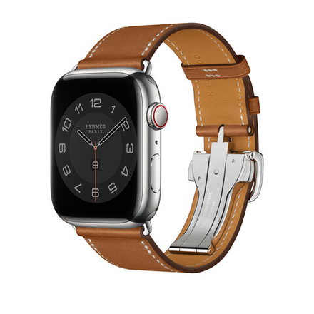 Apple Watch Hermès - 45mm Fauve Barénia Leather Single Tour Deployment Buckle
