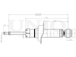 Амортизатор газовый задней подвески UNIO SAB-10479
