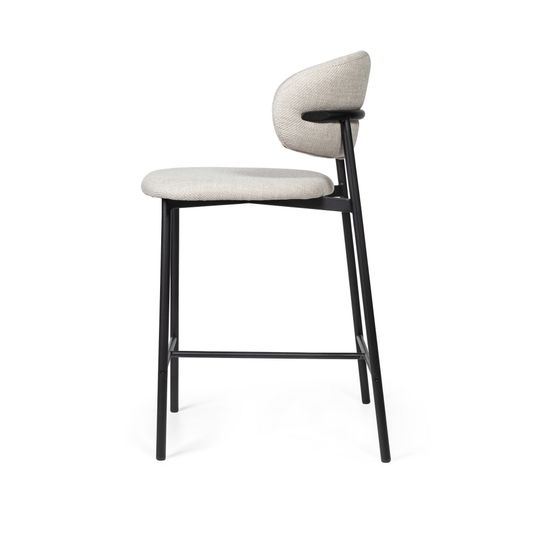 Стул полубарный Adele, ткань, светло-серый