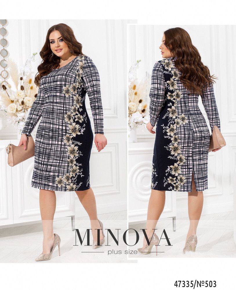 Платье 503-Серый Minova