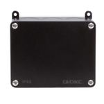 Коробка индустриальная 115х110х46 мм, IP68 с гладкими стенками, черная