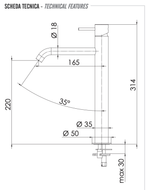 Смеситель для раковины Remer X10LXL золото брашированное