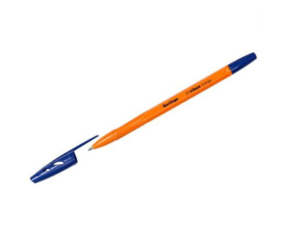 Ручка шариковая Berlingo "Tribase Orange" 0.7 мм, синяя, 50 шт.