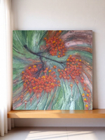 Картина "Кружево водных кругов" 50х60: Ручная уникальная эксклюзивная картина в единственном экземпляре