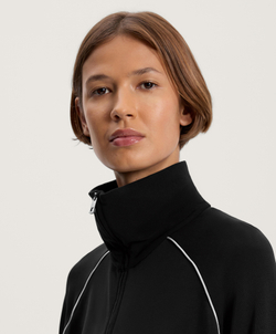 Oysho Толстовка с высоким воротником, черный