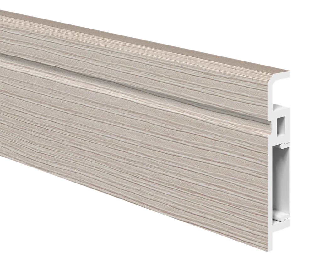 Напольный плинтус ПВХ Foresta Aviv Лиственница беленая FA 011 2000х70х13 мм