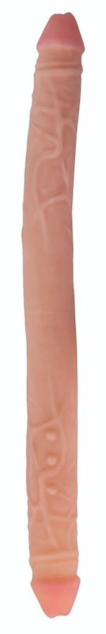 Двусторонний фаллоимитатор FLEX&FIX - 49,5 см. (Цвет: телесный)