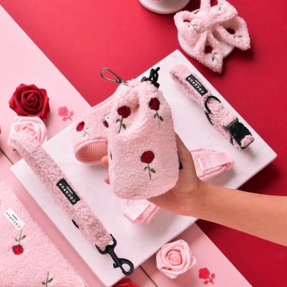 Мешочек для лакомств на шнурке Розы тедди