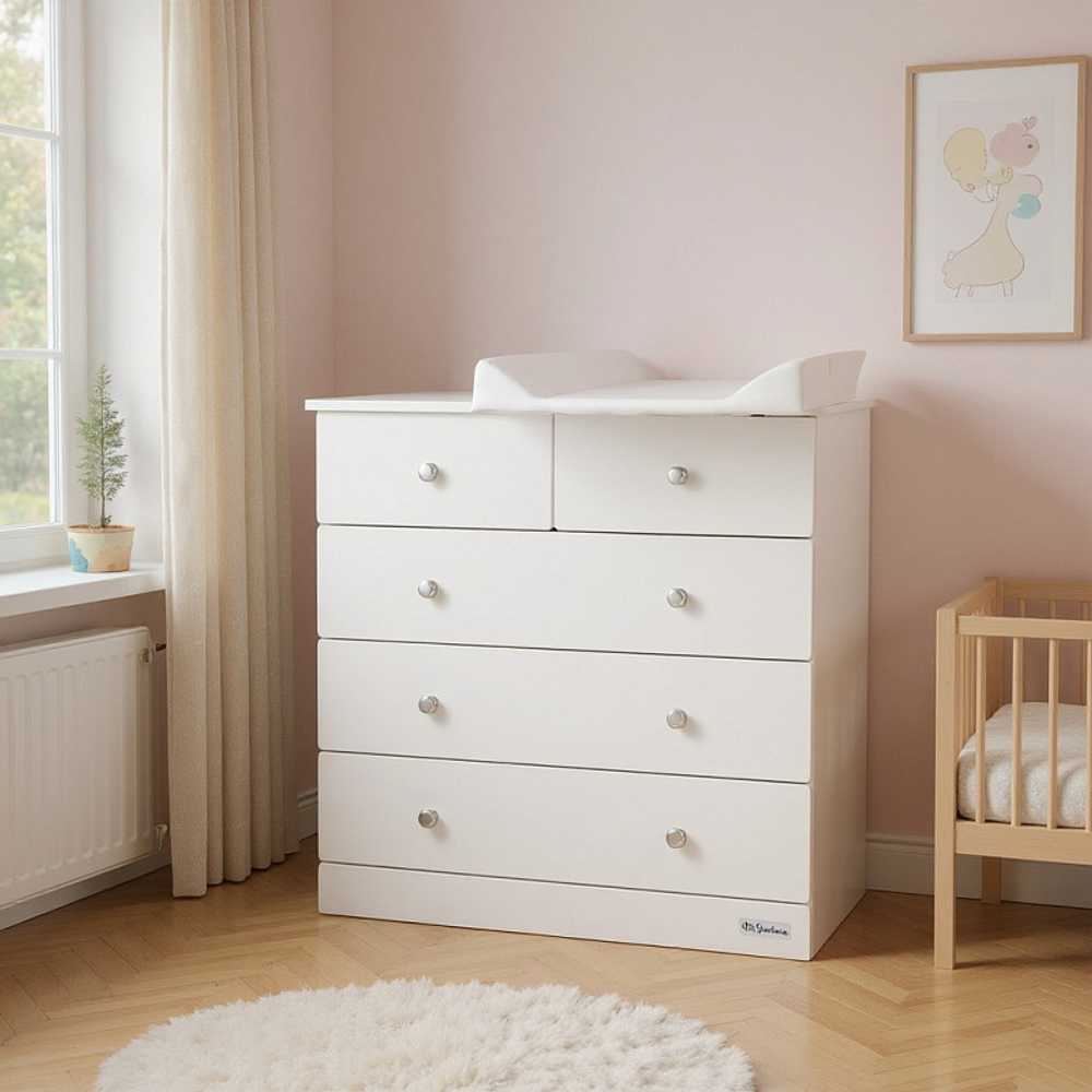 Детский пеленальный комод Mr Sandman Joss 5 ящиков Белый