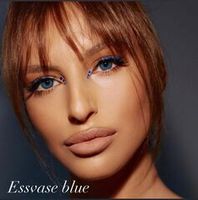 Натуральные Сине - голубые линзы c окантовкой на 12 мес. Marquise essvase Blue/ Для темных и светлых глаз