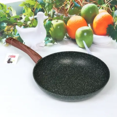 Сковорода «BAROLY» GREEN 26см индукционная каменная крошка, бакелитовая ручка