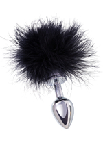 Анальная втулка маленькая с черной опушкой 8,5 см