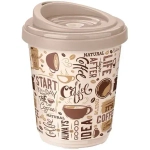 Термостакан с декором 300мл темно-бежевый